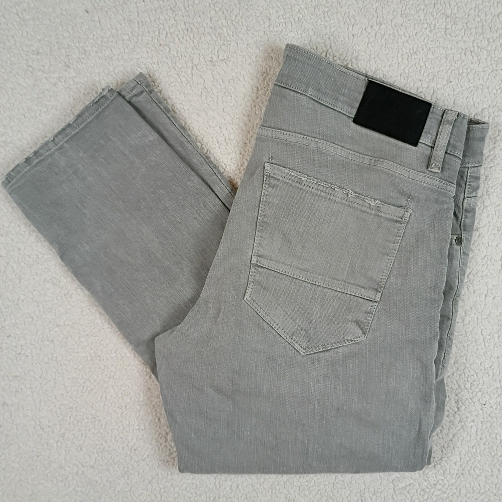 Jordan Craig Aaron Slim Straight Jeans Mens 36x32 Grey Distressed Street Y2K